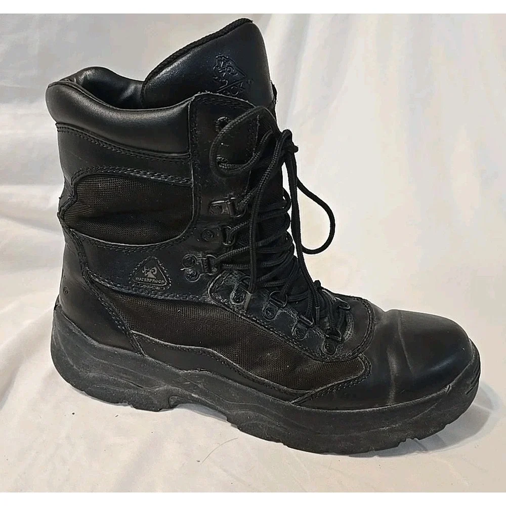 Rocky Fort Hood Military‎ Combat Boots Mens 12 M Waterproof Leather Black 2049
